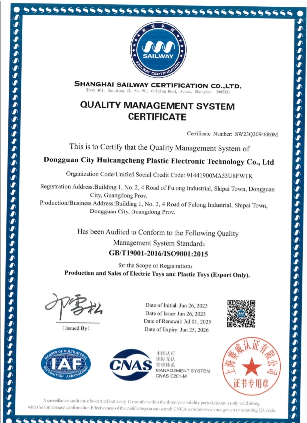 ISO9001 Certificate